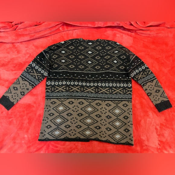 Caslon Jacquard Organic Cotton Blend Cardigan Sweater - L - Picture 2 of 4